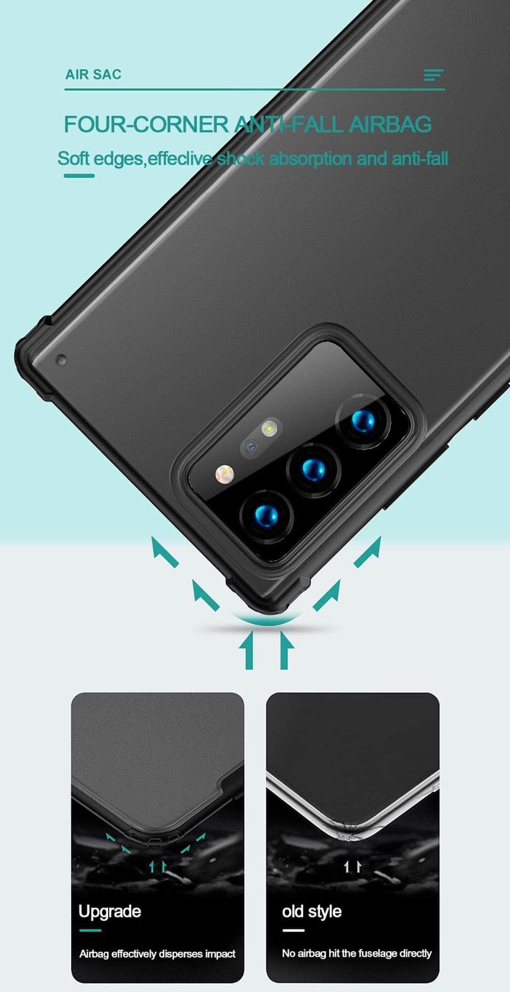 Galaxy Note 20 Ultra 10 S10 S20 Plus Luxury Frosted Transparent Shockproof Case - CaseBuddy