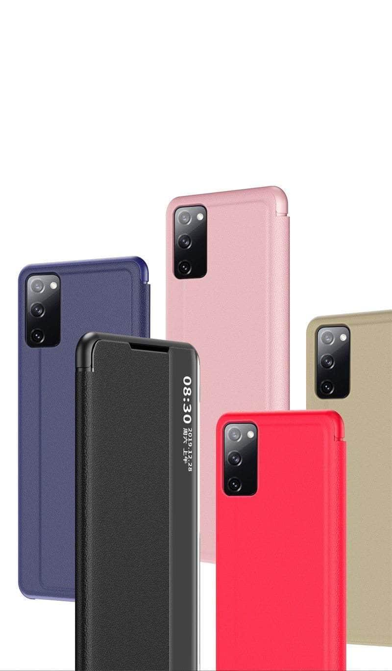 CaseBuddy Australia Casebuddy Galaxy S20 FE Lite Side Smart Window View Leather Case