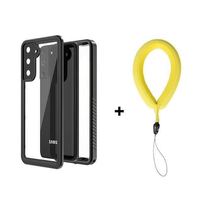 CaseBuddy Australia Casebuddy S21 Ultra / Black with Strap Galaxy S21 IP68 Waterproof Full Cover Sealed Underwater Case