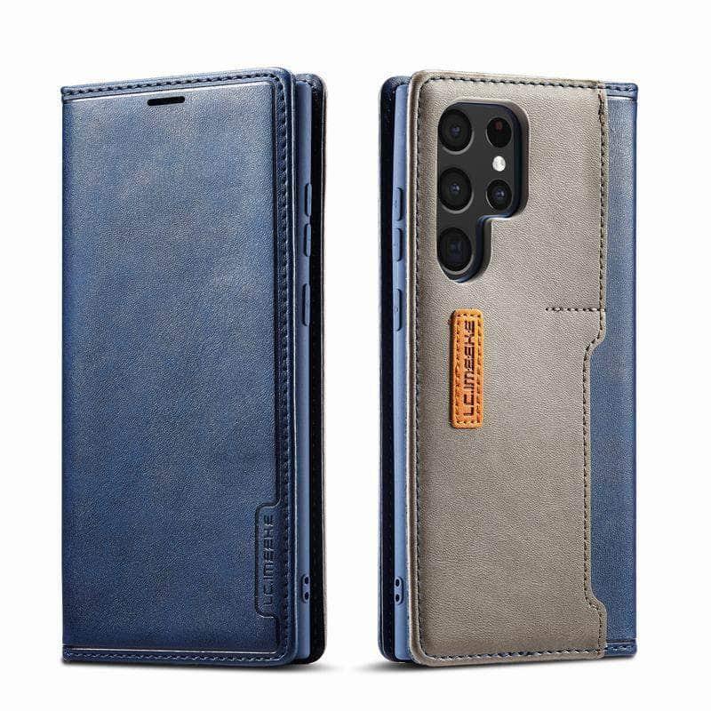 Casebuddy Galaxy S23 Luxury Magnetic Real Leather Wallet