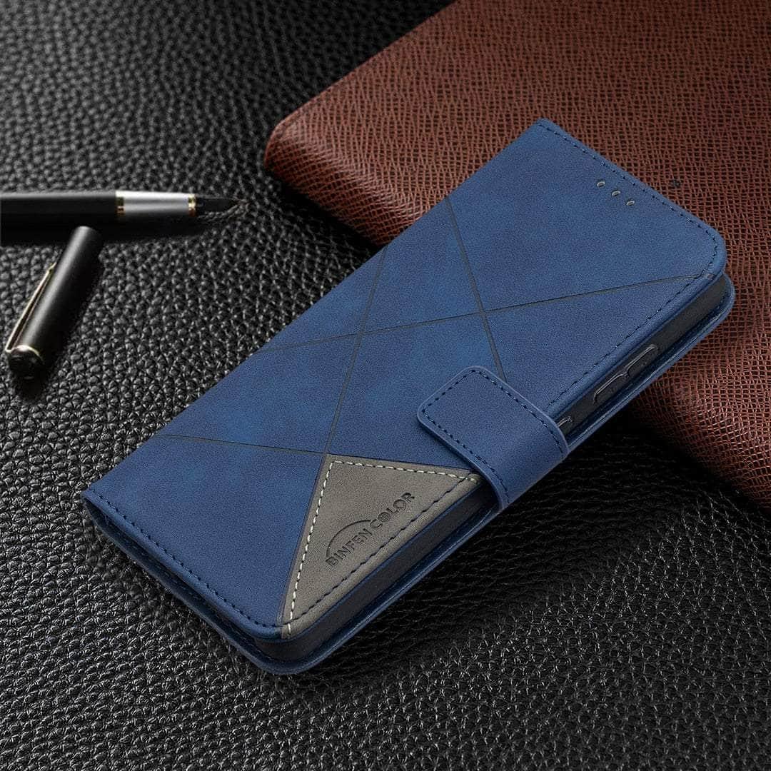 Casebuddy Galaxy S23 Plus / Blue Galaxy S23 Plus Wallet Flip Leather Case