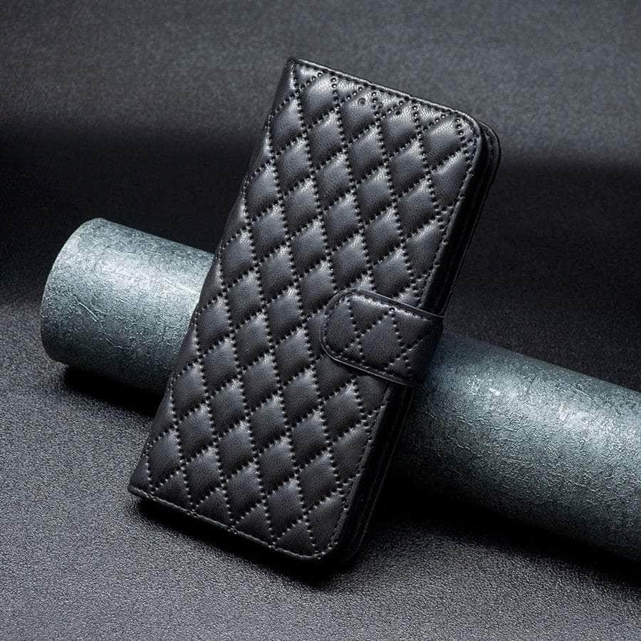 Casebuddy Galaxy S23 Plus / Black Galaxy S23 Plus Wallet Small Fragrance Leather Case