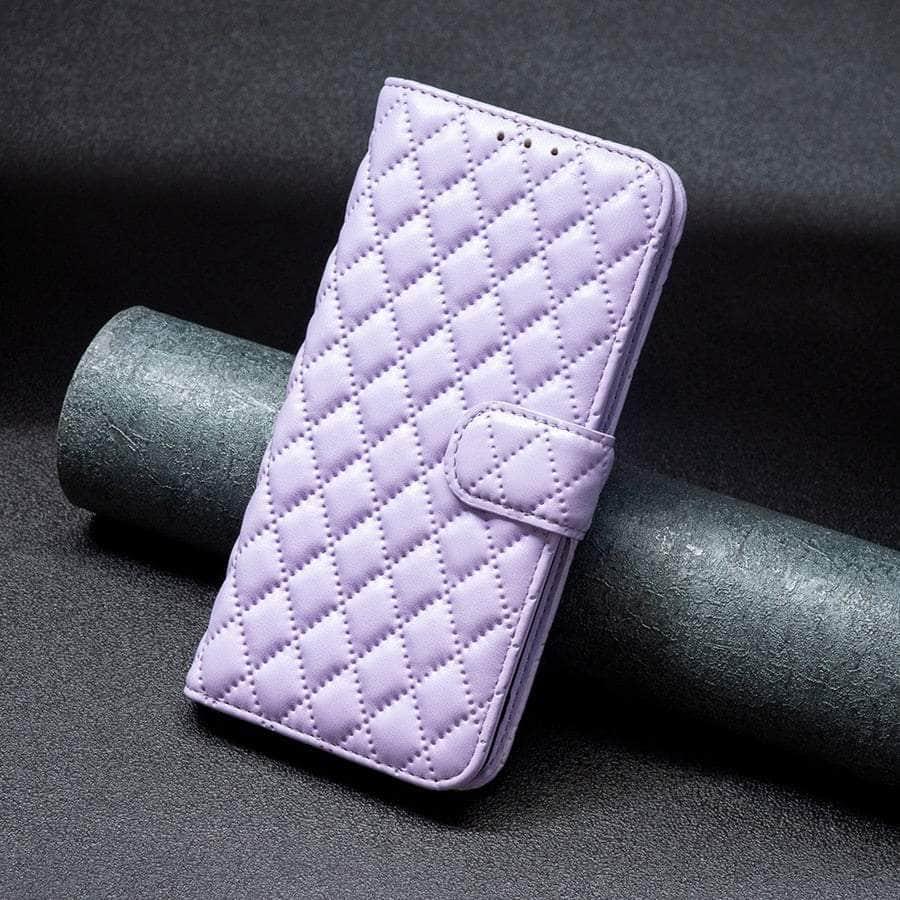 Casebuddy Galaxy S23 / Purple Galaxy S23 Wallet Small Fragrance Leather Case