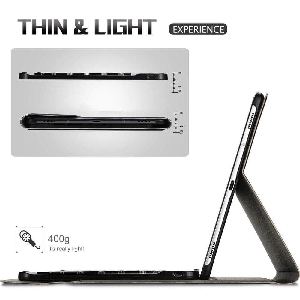 Galaxy Tab S6 10.5 T865 T860 7 Color Backlit Bluetooth Keyboard  Flip Stand Case - CaseBuddy