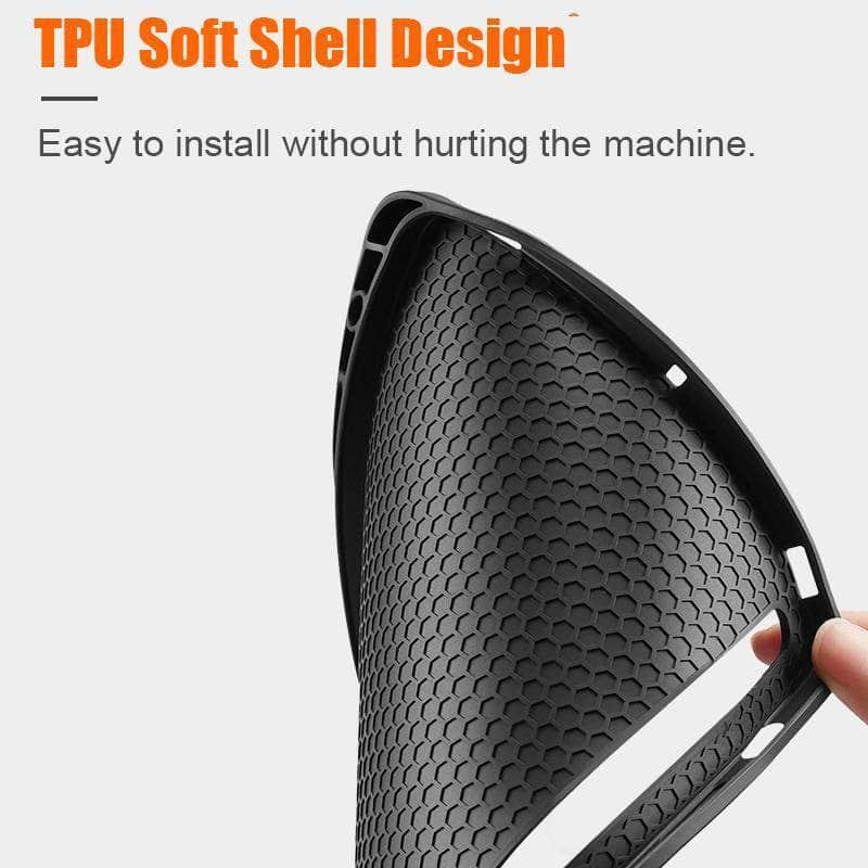 Galaxy Tab S7 T870 T875 Pencil Holder Soft TPU Back Shell Magnetic Smart Case - CaseBuddy