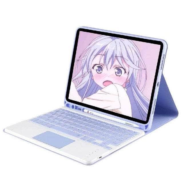 CaseBuddy Australia Casebuddy purple touch keycase / English Galaxy Tab S8 Ultra X900 Touchpad Keyboard Case