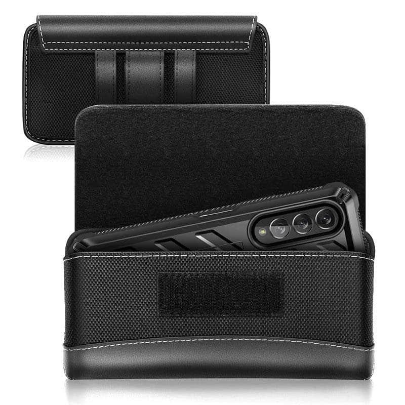 Casebuddy Black / PC + TPU Galaxy Z Fold 4 SUPCASE Wear-Resisting Leather Pouch