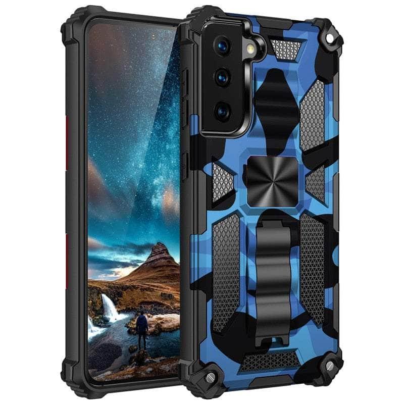 Casebuddy Camouflage Blue / For Samsung S23 Plus Hidden Magnetic Kickstand Galaxy S23 Plus Case