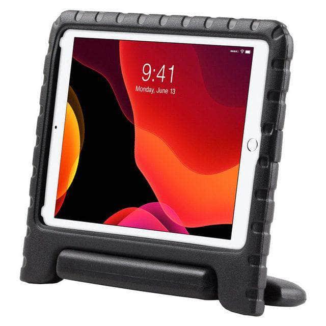 CaseBuddy Australia Casebuddy Black iPad 10.2 Case (iPad 9) Kids Lightweight Protective Shockproof Case