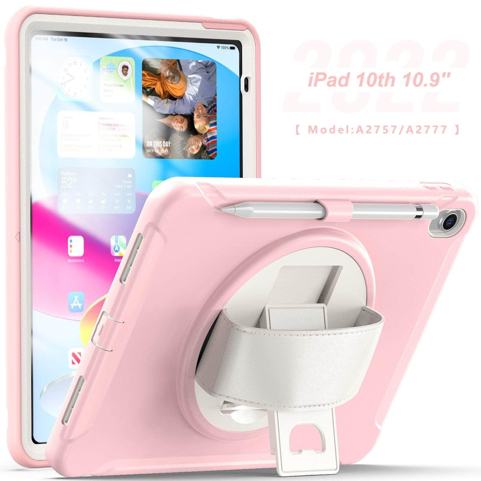Casebuddy Cherry Blossoms Pink / For iPad 10th 10.9 iPad 10 2022 Heavy Duty Shockproof Rugged Casde