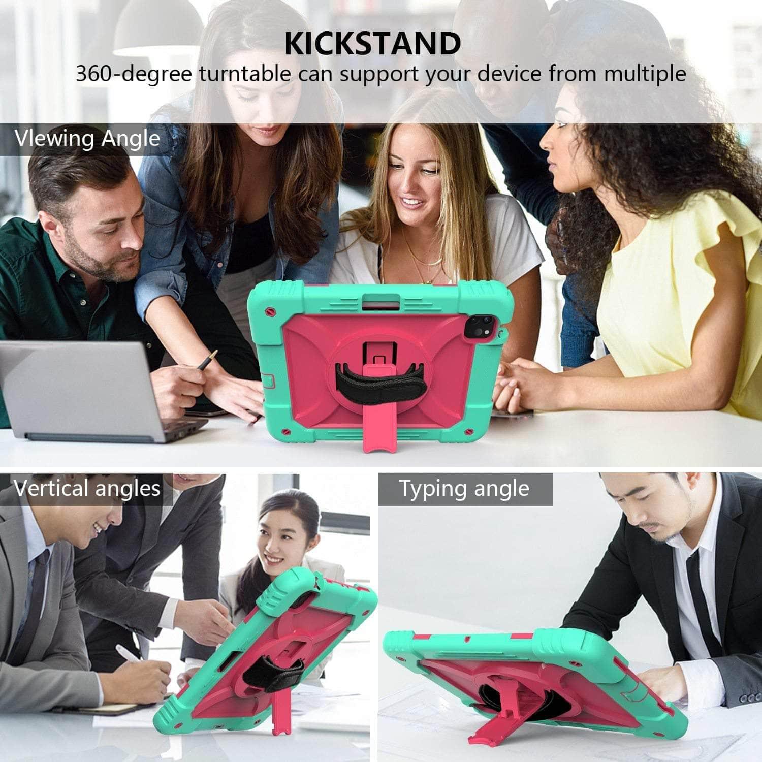 CaseBuddy Australia Casebuddy iPad Air 4 10.9 Case 2020 Hybrid 3 Layers Armor Kids Shockproof Case