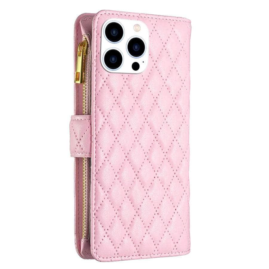 Casebuddy iPhone 14 Pro Max Flip Zipper Leather Case