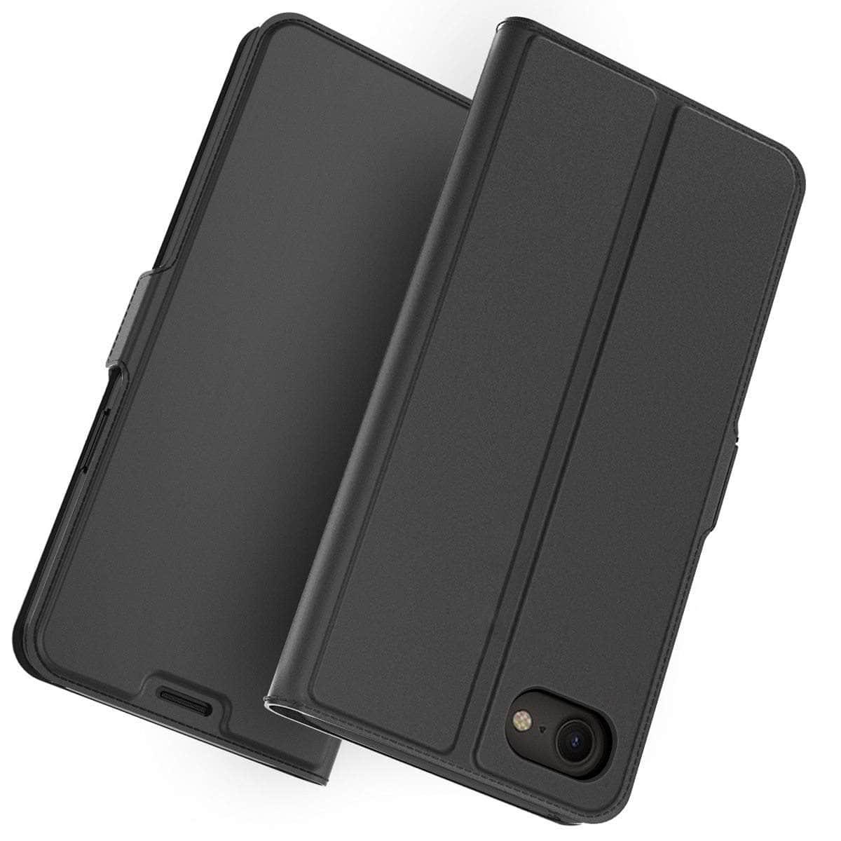 iPhone SE 2020 PU Leather Flip Stand Wallet Full Protective Shockproof Cover - CaseBuddy