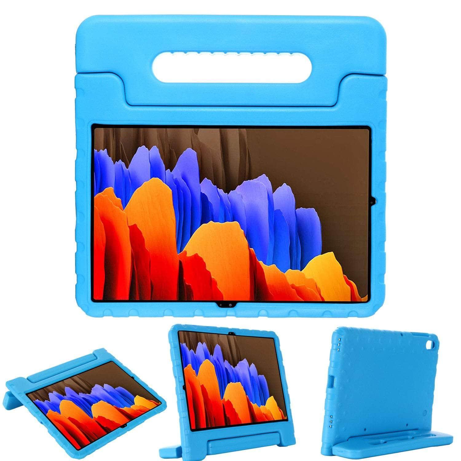 Kids Case Galaxy Tab S7 Plus ST970 T975 12.4 Shockproof Lightweight Handle Stand - CaseBuddy