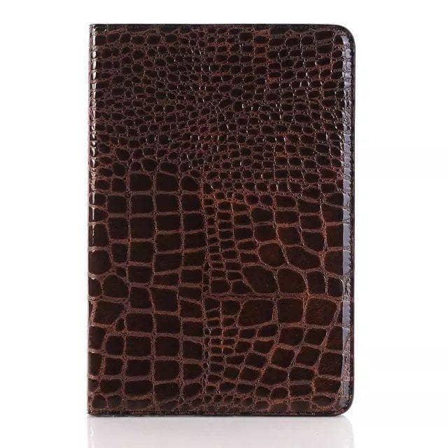 Luxury Crocodile Leather Look Case Apple iPad Mini 5 2019 Stand Cover Solid Magnet - CaseBuddy
