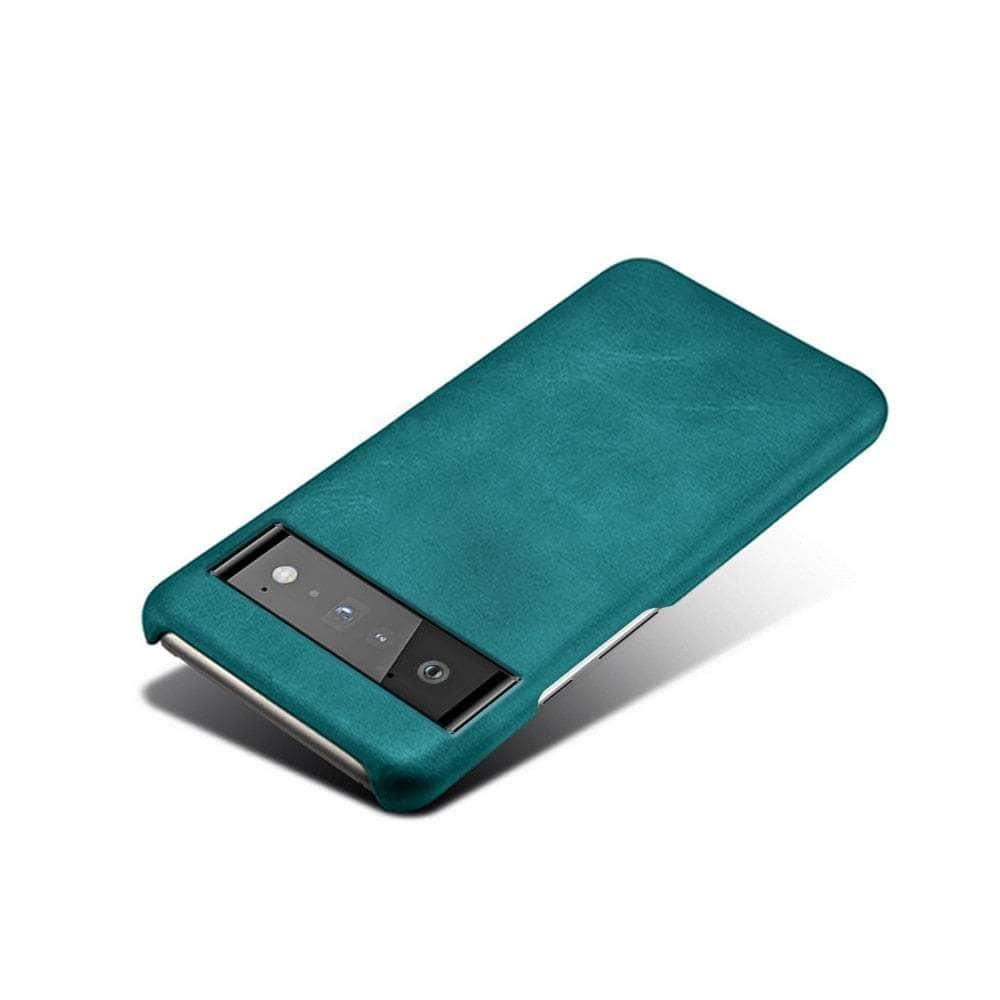 Casebuddy Green / For Pixel 6 Luxury Vegan Pixel 6 Leather Cover