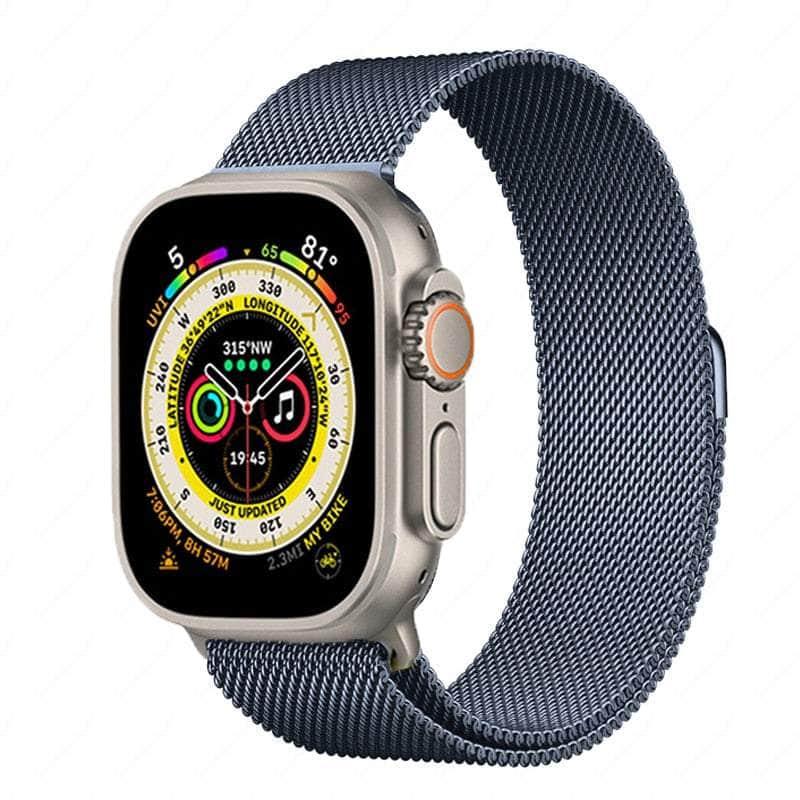 Casebuddy Space gray / 42mm -44mm-45mm-49mm Magnetic Strap Apple Watch Ultra 8 7 6 SE 5 4 3