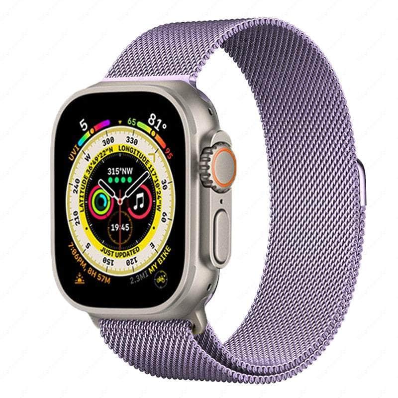 Casebuddy Lavender Purple / 42mm -44mm-45mm-49mm Magnetic Strap Apple Watch Ultra 8 7 6 SE 5 4 3