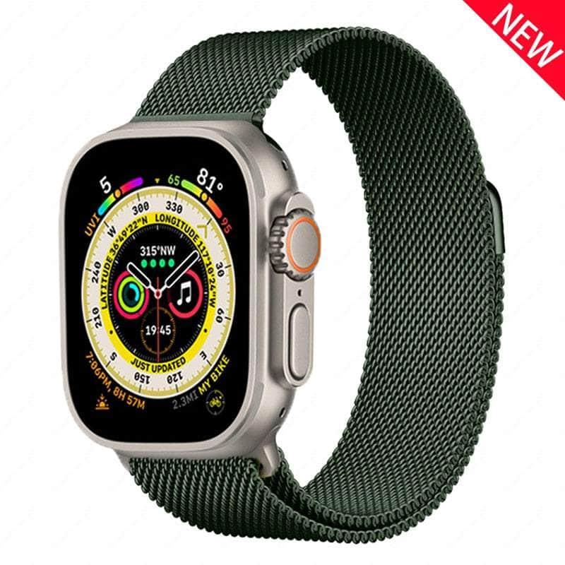 Casebuddy New Green / 42mm -44mm-45mm-49mm Magnetic Strap Apple Watch Ultra 8 7 6 SE 5 4 3