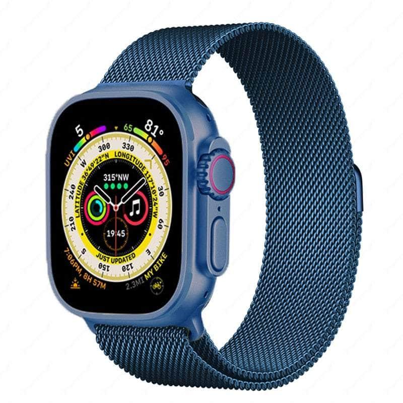 Casebuddy blue / 42mm -44mm-45mm-49mm Magnetic Strap Apple Watch Ultra 8 7 6 SE 5 4 3