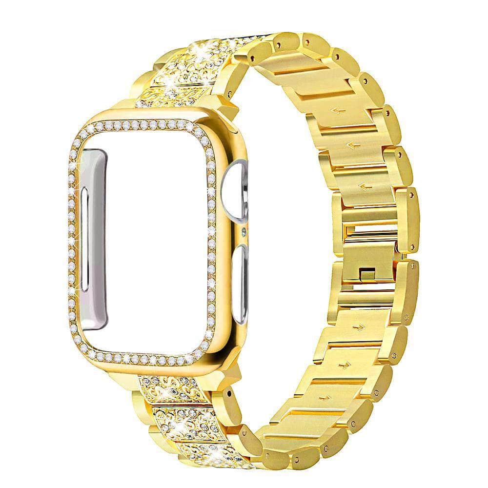 Metal Diamond Strap Bumper Apple Watch 6 5 4 SE 44/42/40/38 - CaseBuddy