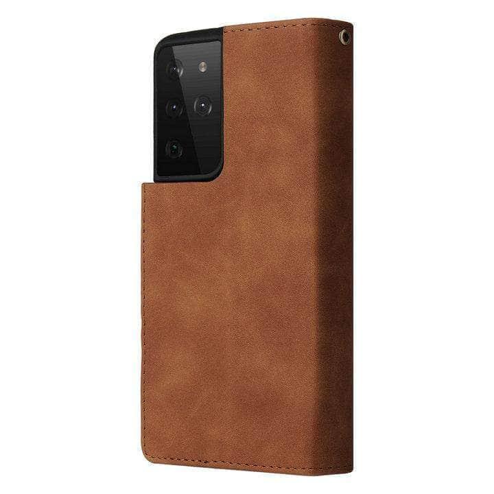 CaseBuddy Australia Casebuddy Multifunction Leather Wallet Zipper Galaxy S21 Case