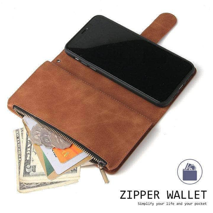 CaseBuddy Australia Casebuddy Multifunction Leather Wallet Zipper Galaxy S21 Case