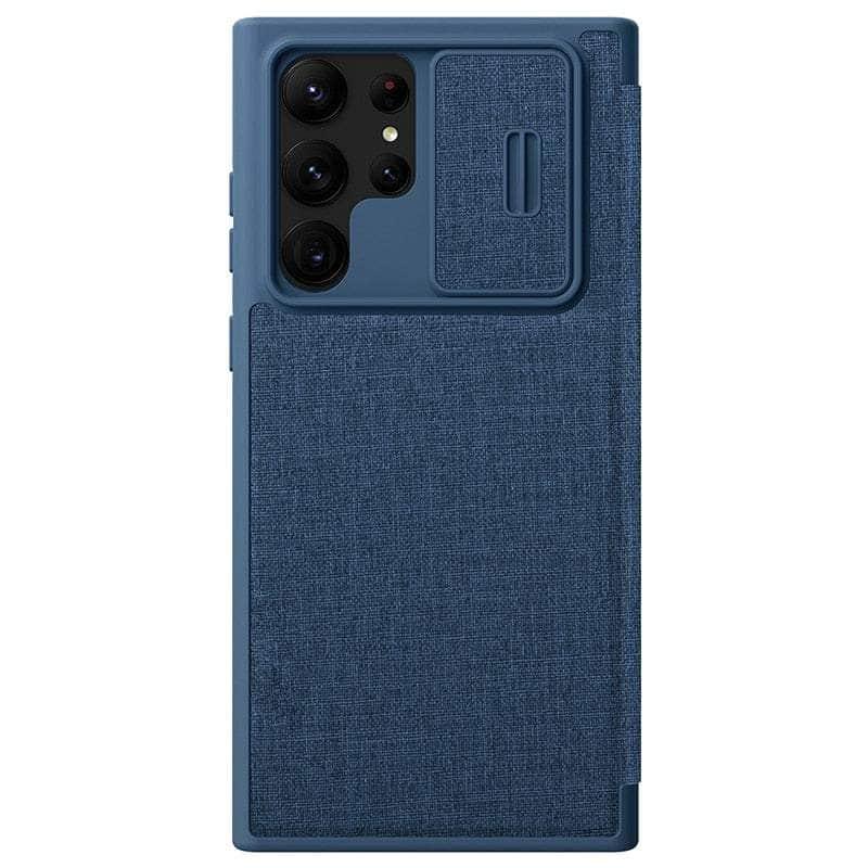 Casebuddy Blue / for Samsung S23 Plus Nillkin Qin Pro Leather Galaxy S23 Plus Case