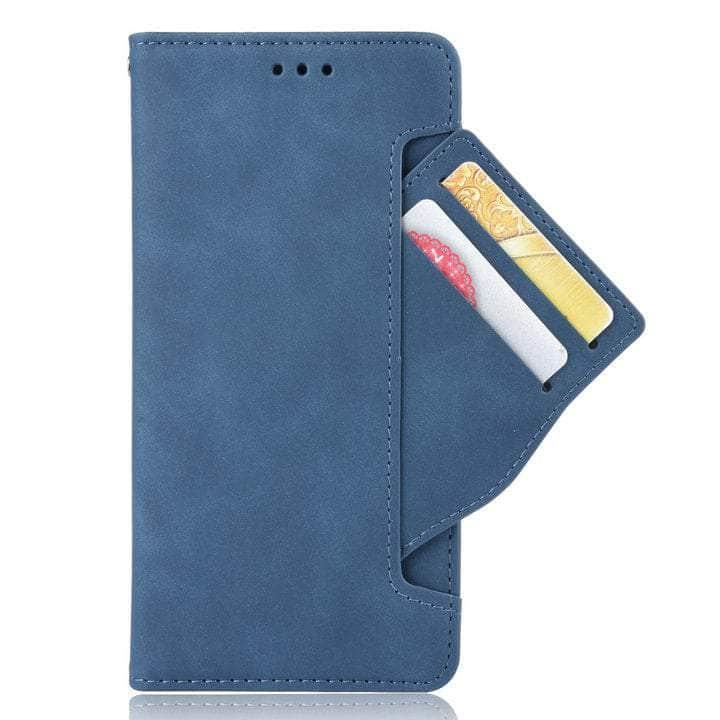 Casebuddy Blue / For Pixel 6 Pixel 6 Leather Card Slot Wallet