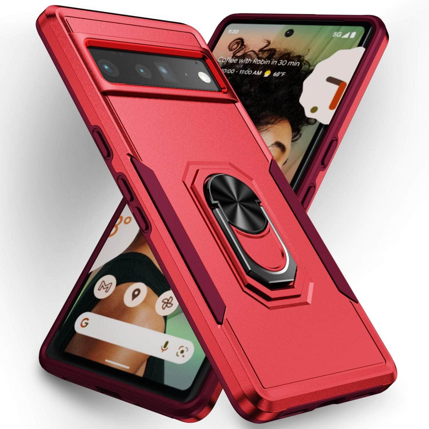 Casebuddy red wine / for Pixel 7 Pro Ring Bracket Heavy Duty Pixel 7 Pro Case