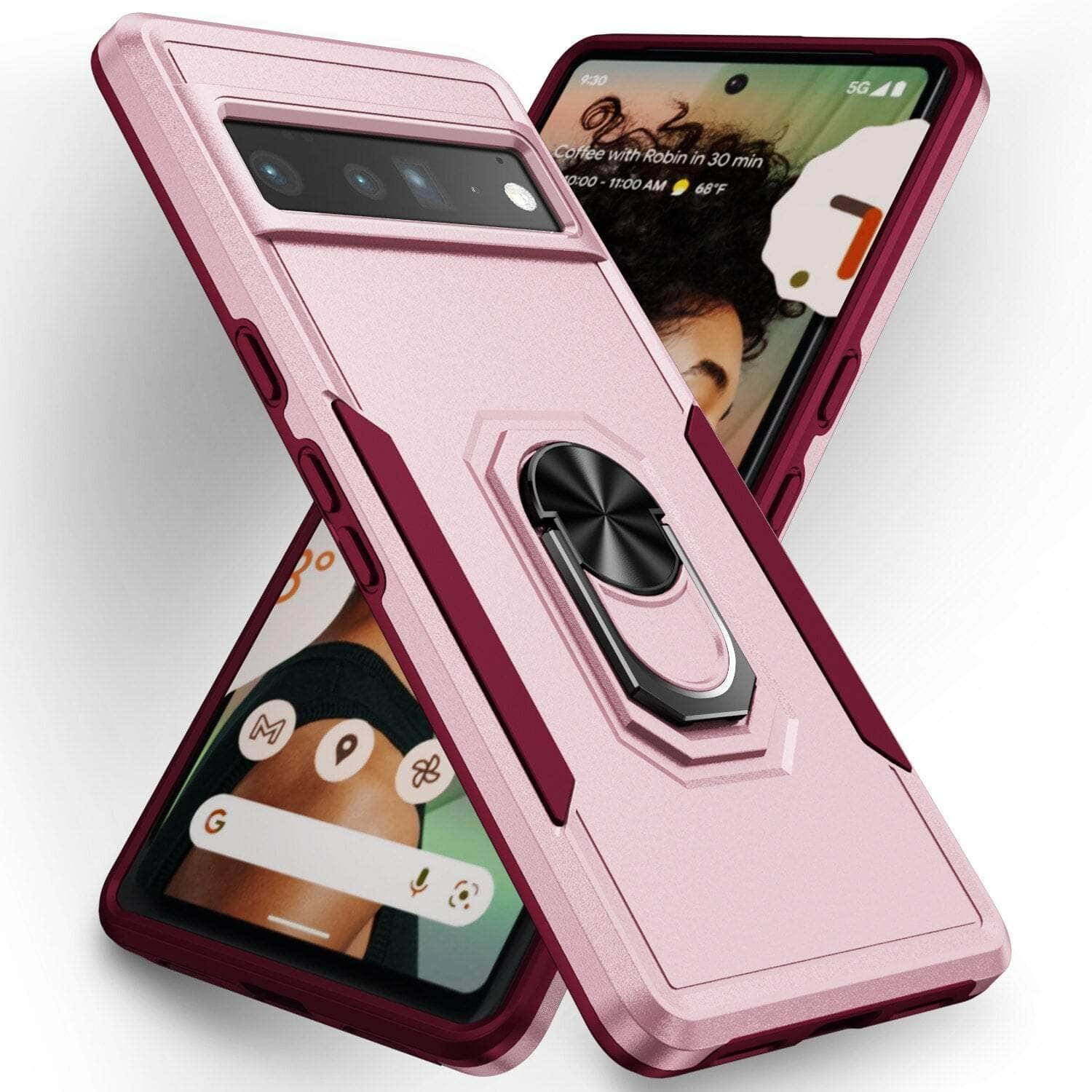 Casebuddy pink wine / for Pixel 7 Pro Ring Bracket Heavy Duty Pixel 7 Pro Case