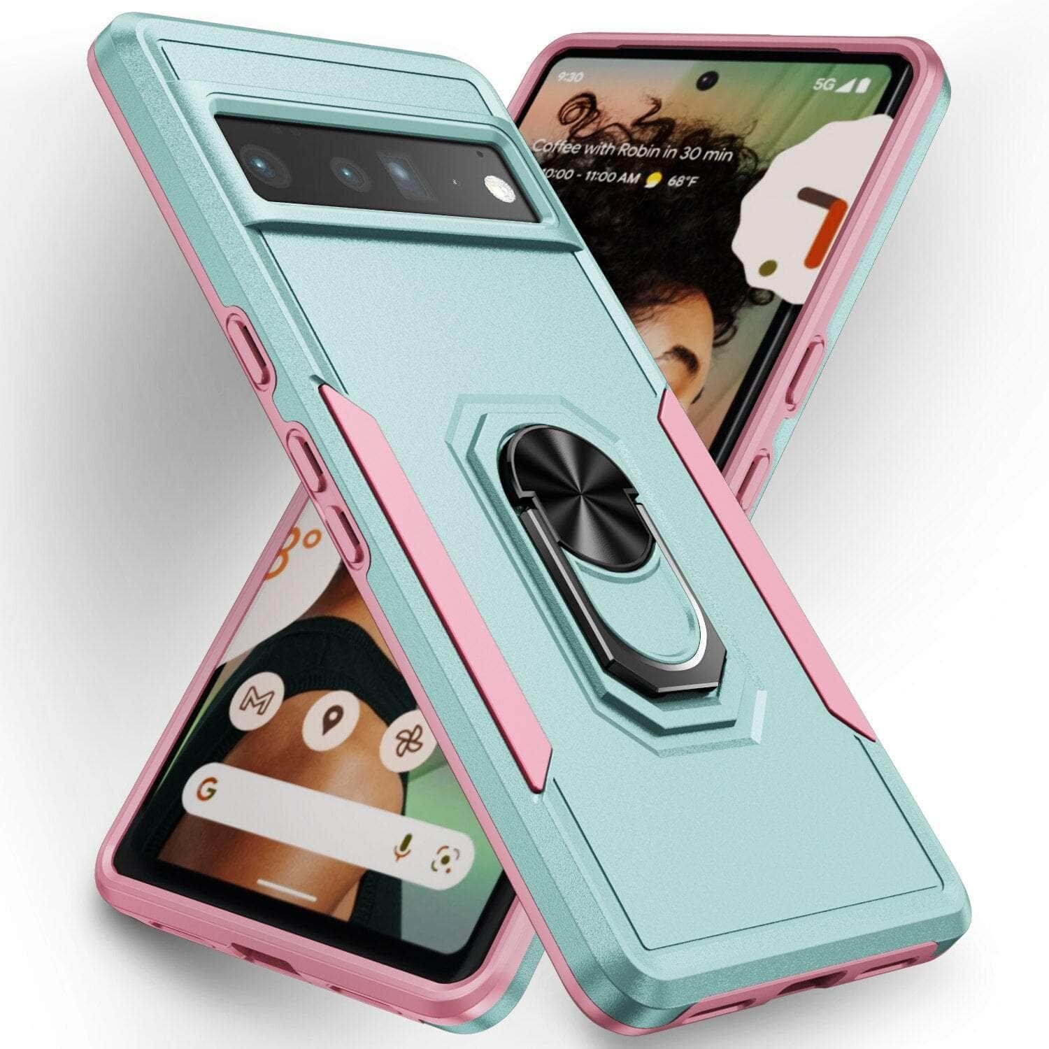 Casebuddy green pink / for Pixel 7 Pro Ring Bracket Heavy Duty Pixel 7 Pro Case