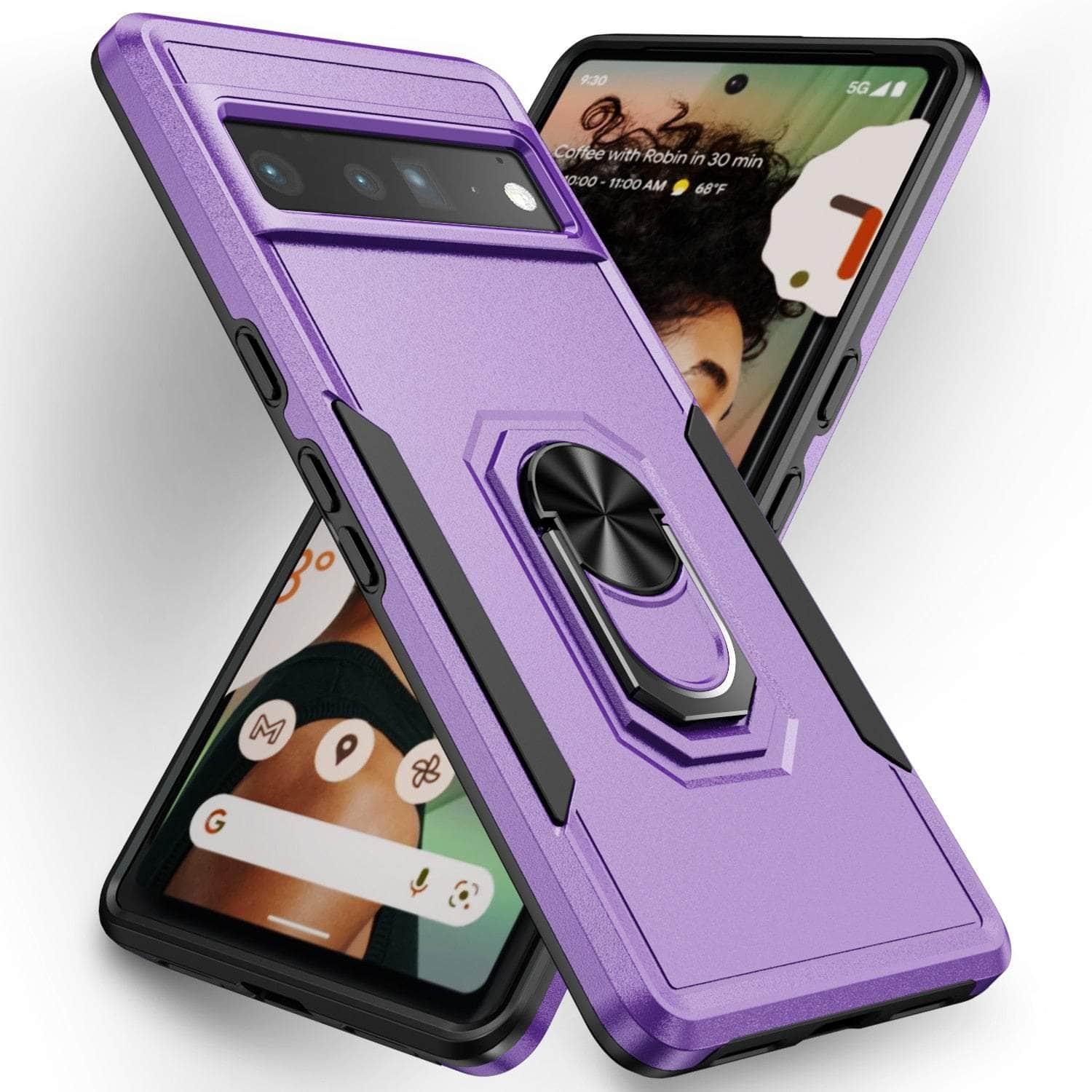 Casebuddy purple black / for Pixel 7 Pro Ring Bracket Heavy Duty Pixel 7 Pro Case