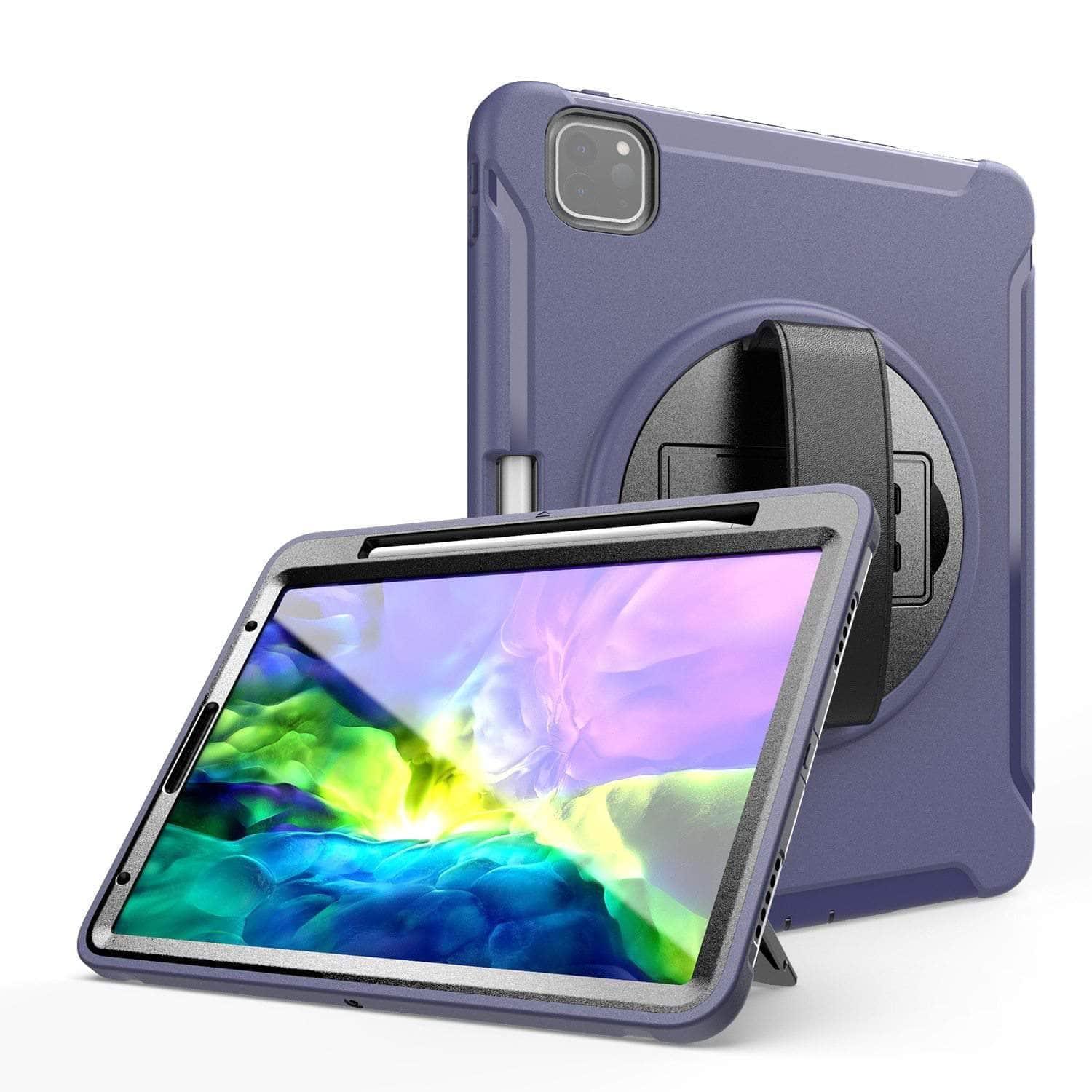 CaseBuddy Australia Casebuddy Shockproof Armor iPad Pro 11 12.9 2020 Pencil Holder Hand Strap Case