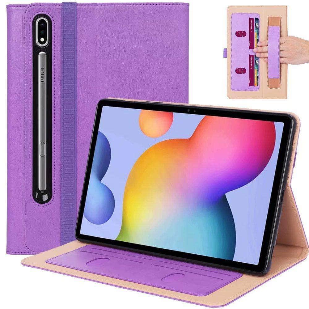 Slim Shell Case Galaxy Tab S7 Plus 12.4 T970 T975 Hand Holder - CaseBuddy