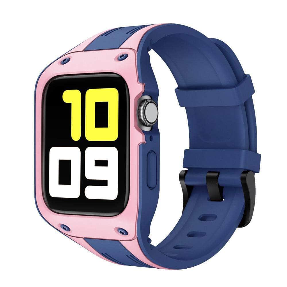 Soft Silicone Strap Protective Frame Apple Watch 6 5 4 SE 44/42/40/38 - CaseBuddy