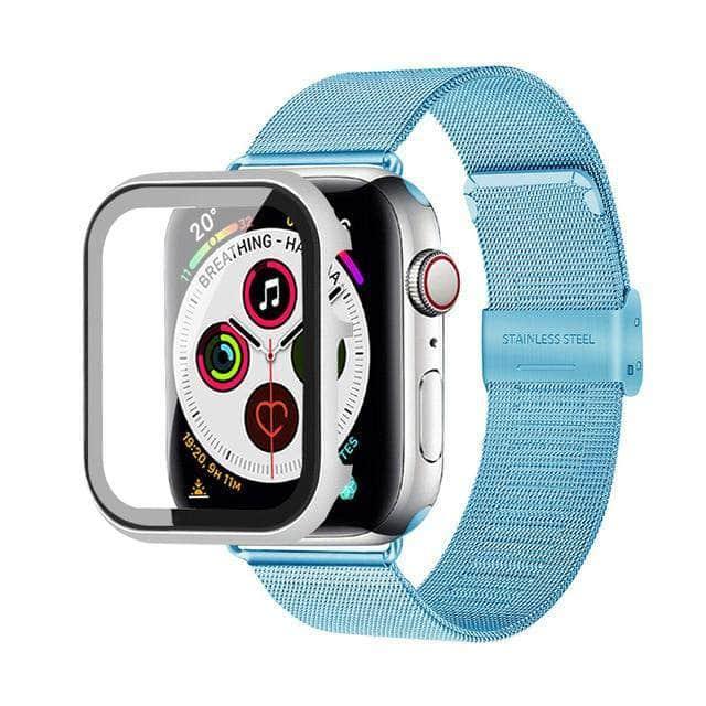 Stainless Steel Apple Watch 6 5 4 3 SE 44/42/40/38 Bracelet Belt Case - CaseBuddy