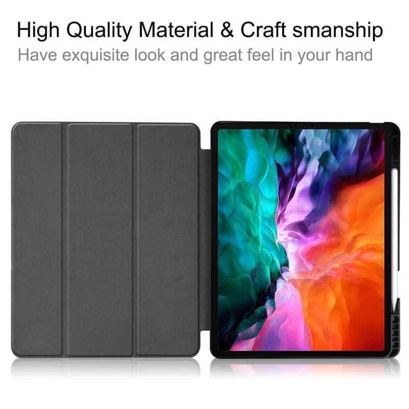 CaseBuddy Australia Casebuddy Tri-Fold Leather Flip Cover iPad Pro 2021 Protective Shell