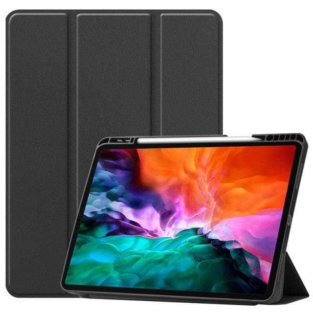 CaseBuddy Australia Casebuddy black / iPad Pro 11 2021 Tri-Fold Leather Flip Cover iPad Pro 2021 Protective Shell
