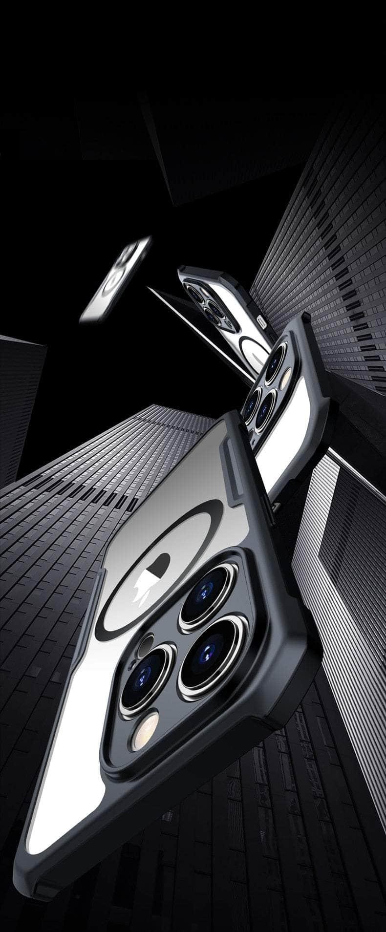 Casebuddy Black Clear / iPhone 14 Xundd iPhone 14 Magnetic Airbags Shockproof Shell