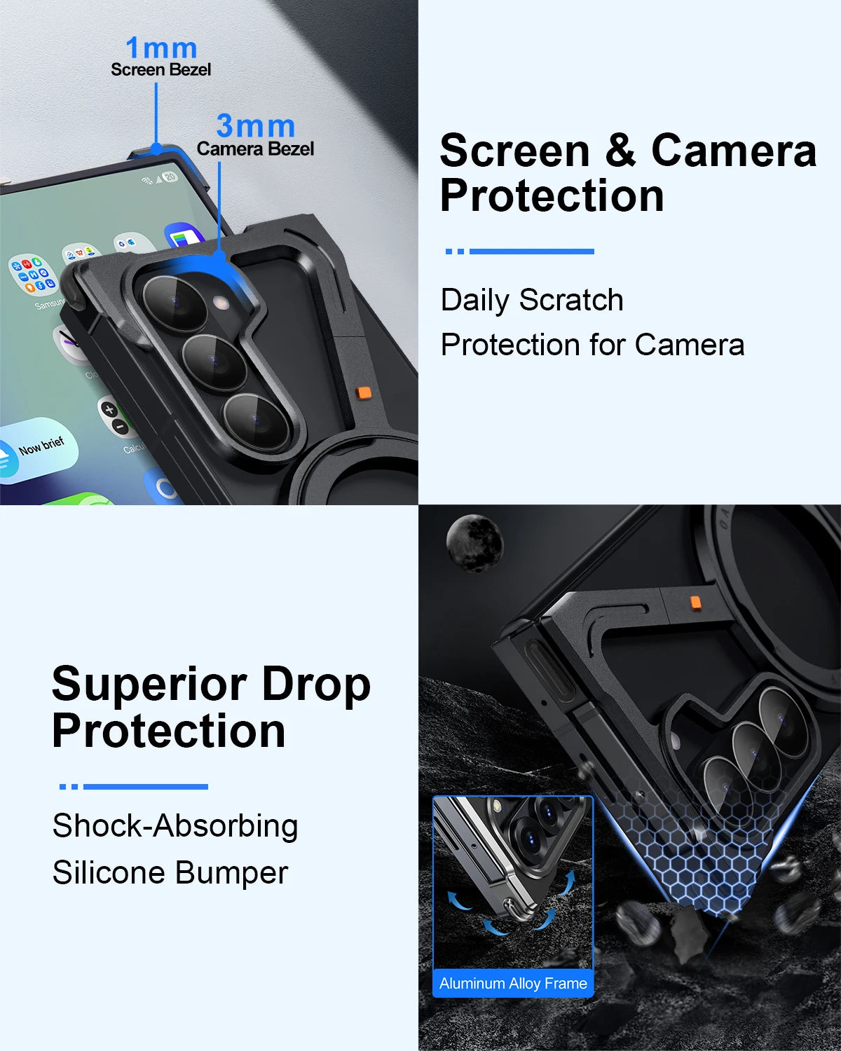 Aluminium Galaxy Z Fold 7 360° Magnetic Stand Cover