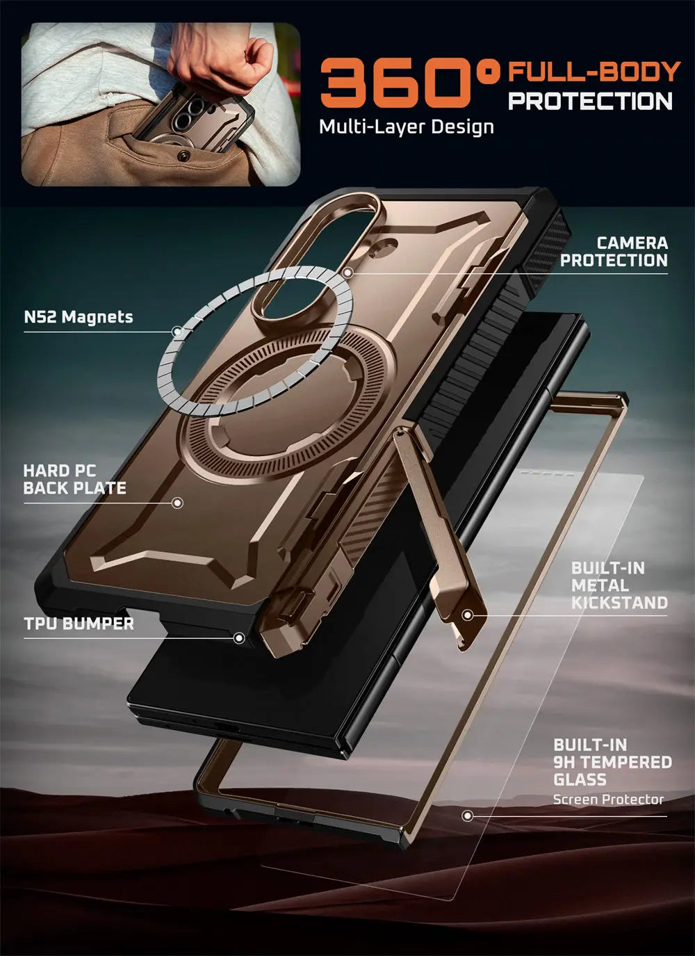 SUPCASE Z Fold 7 UB Grip Anti-Scratch Heavy Duty Case