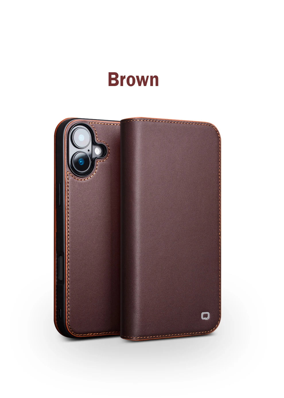 QIALINO Genuine Leather iPhone 17 Pro Max Handmade Case