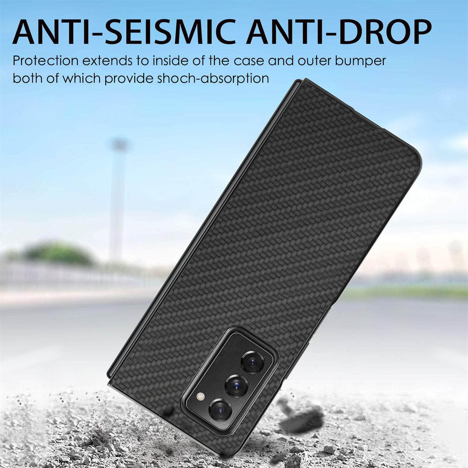 Anti-Slip Carbon Galaxy Z Fold 4 Cover