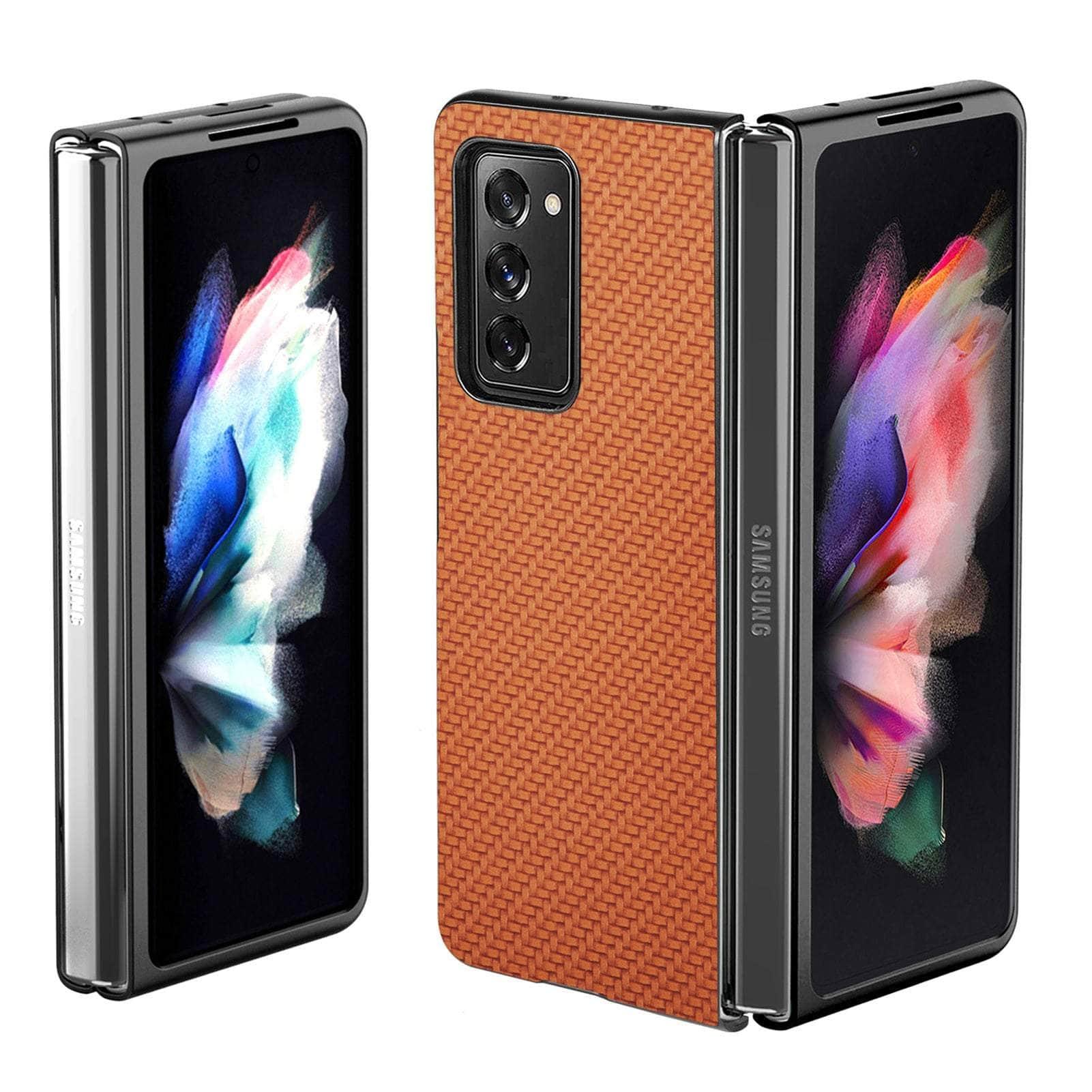 Anti-Slip Carbon Galaxy Z Fold 4 Cover