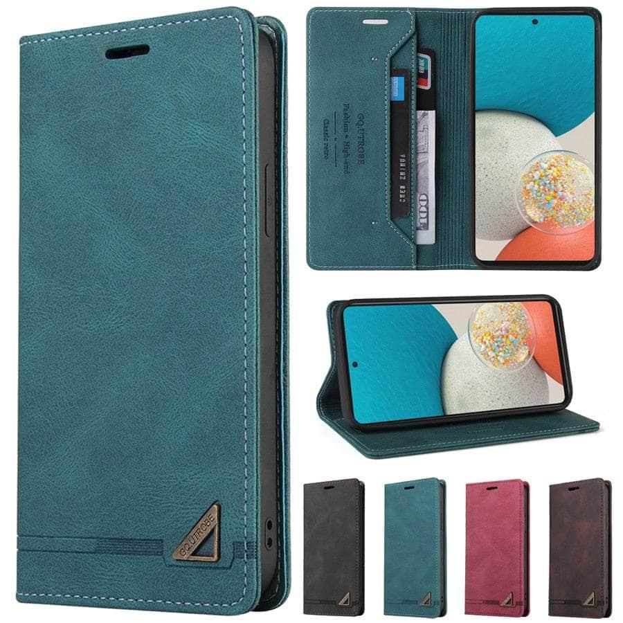 Anti-theft Galaxy A14 Leather Wallet