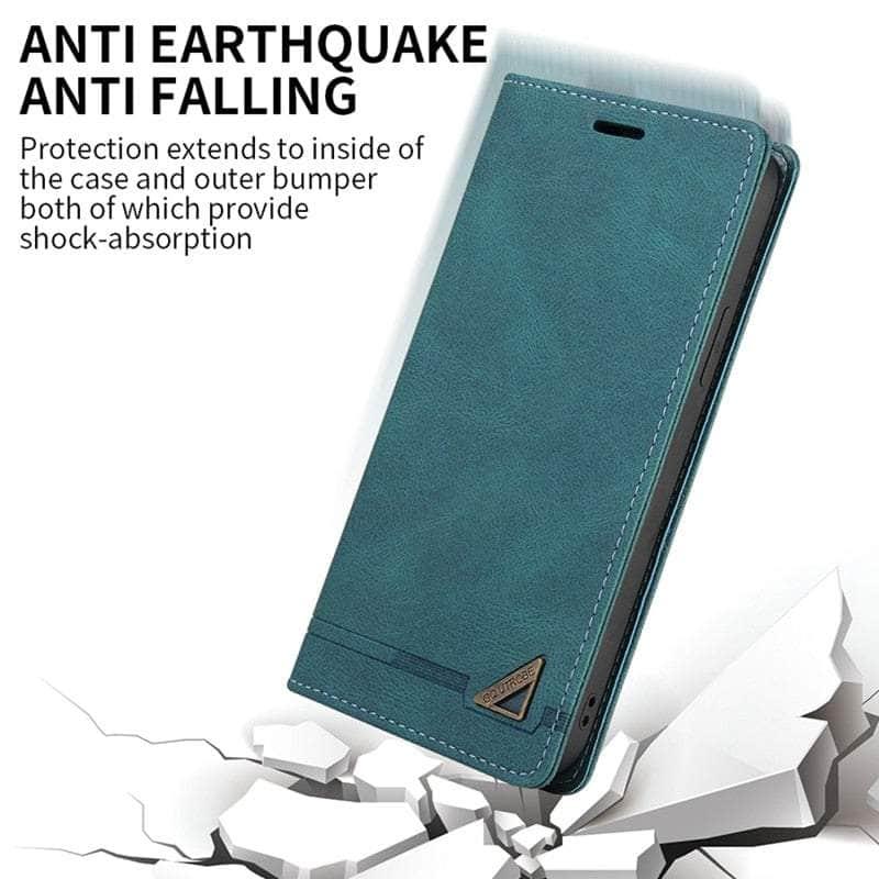 Anti-theft Galaxy A14 Leather Wallet