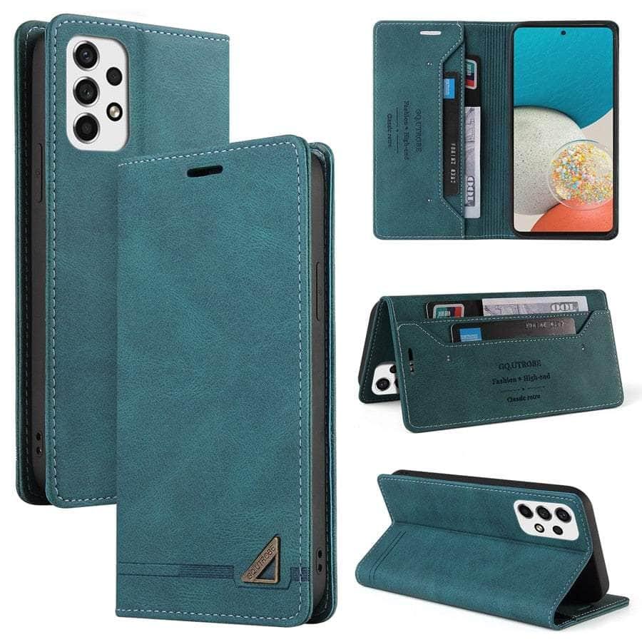 Anti-theft Galaxy A14 Leather Wallet