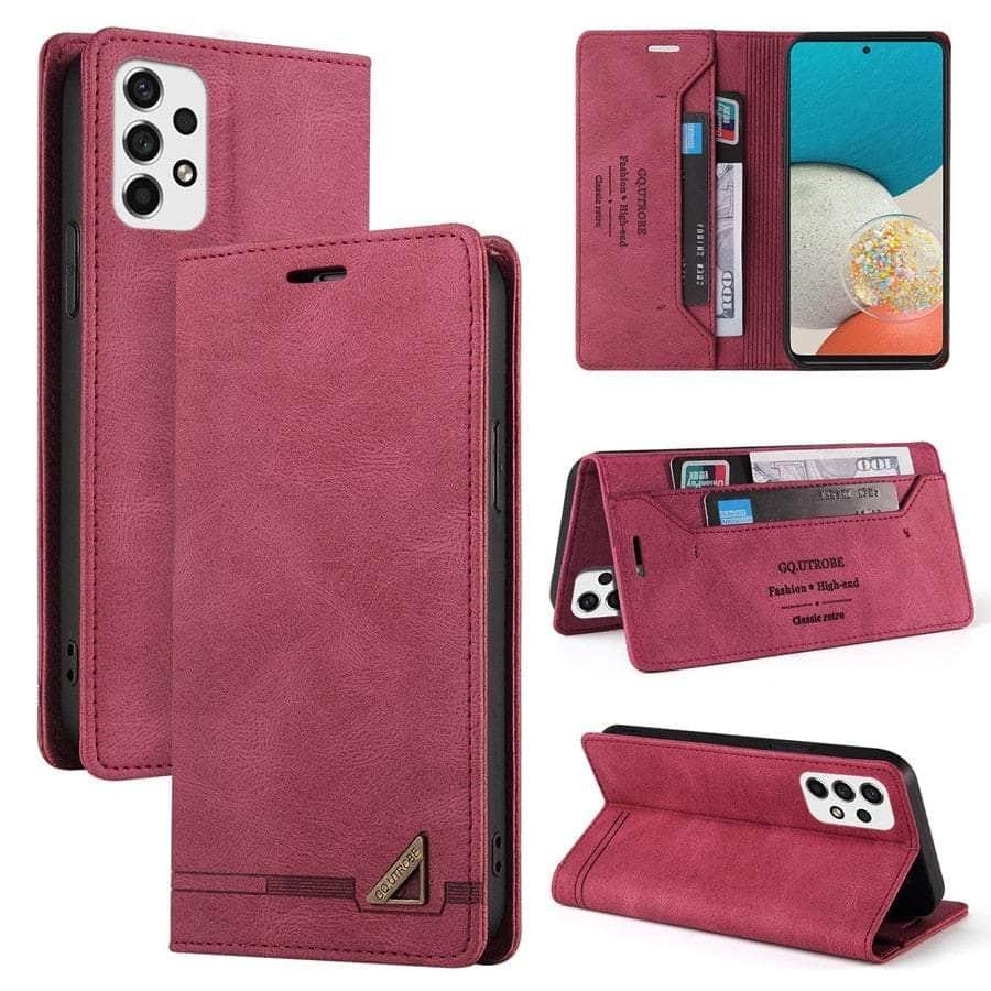 Anti-theft Galaxy A14 Leather Wallet