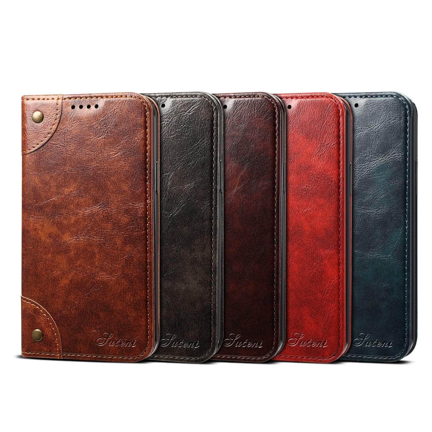 Casebuddy Classic iPhone 15 Wallet Flip Genuine Leather Case